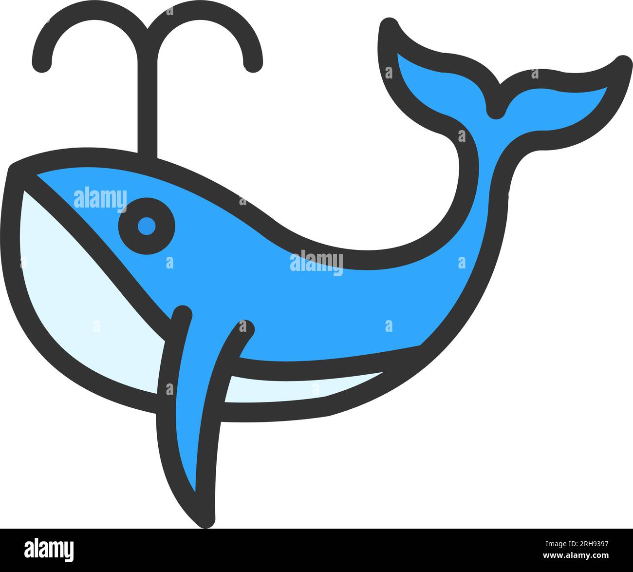 Immagine icona balena. Illustrazione Vettoriale