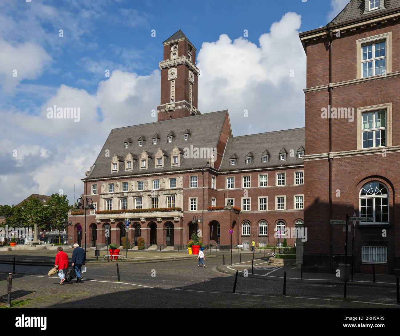 Bottrop, Renania settentrionale-Vestfalia, Germania - Municipio nel centro della città. Foto Stock