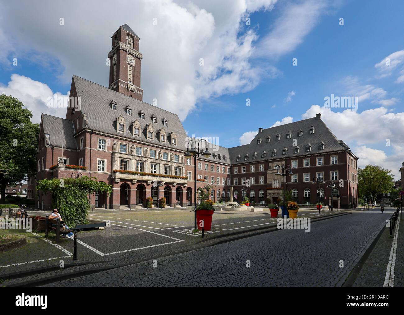 Bottrop, Renania settentrionale-Vestfalia, Germania - Municipio nel centro della città. Foto Stock