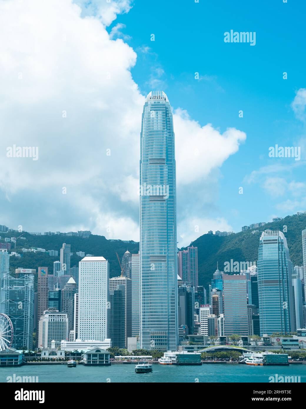 Hong Kong Victoria Harbour, International Finance Center Foto Stock