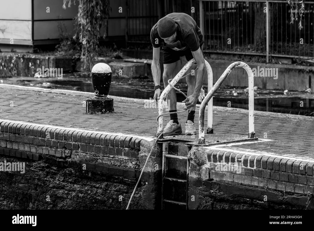 Londra, il Regent's Canal a City Road Foto Stock