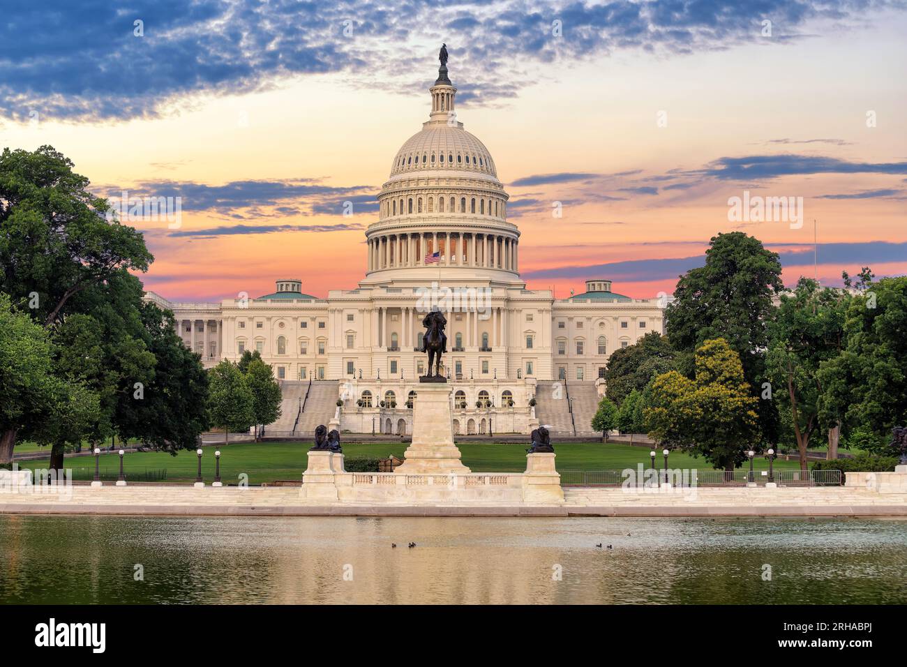 L'edificio del Campidoglio degli Stati Uniti all'alba, Washington DC, USA. Foto Stock