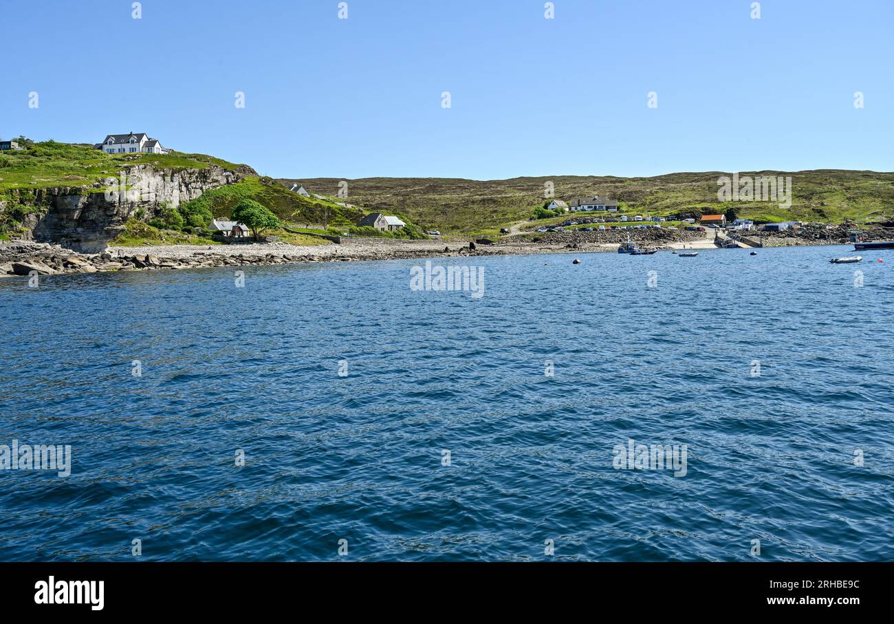 Scozia Isola di Skye Elgol e la sua spiaggia. Famosa per la fotografia Foto Stock