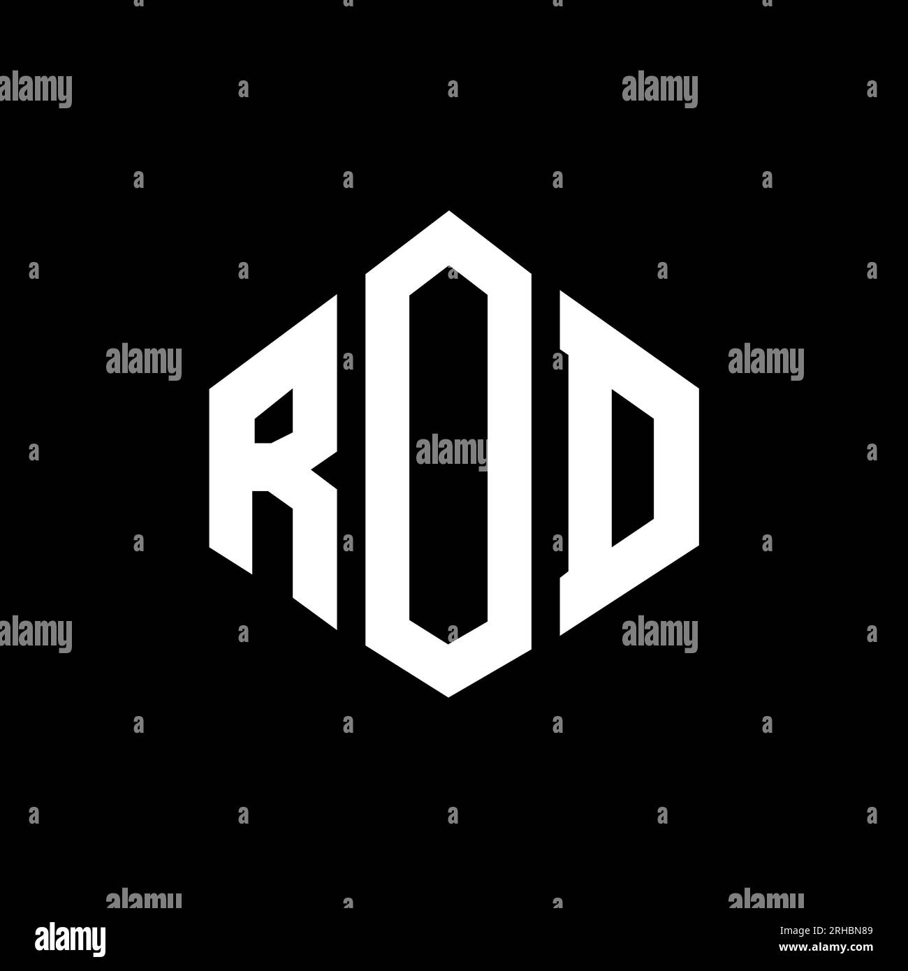 Logo a lettera con forma poligonale. Design con logo a forma di cubo e poligono ad ASTA. Modello con logo vettoriale esagonale AD ASTA in bianco e nero. Monogr. ASTA Illustrazione Vettoriale