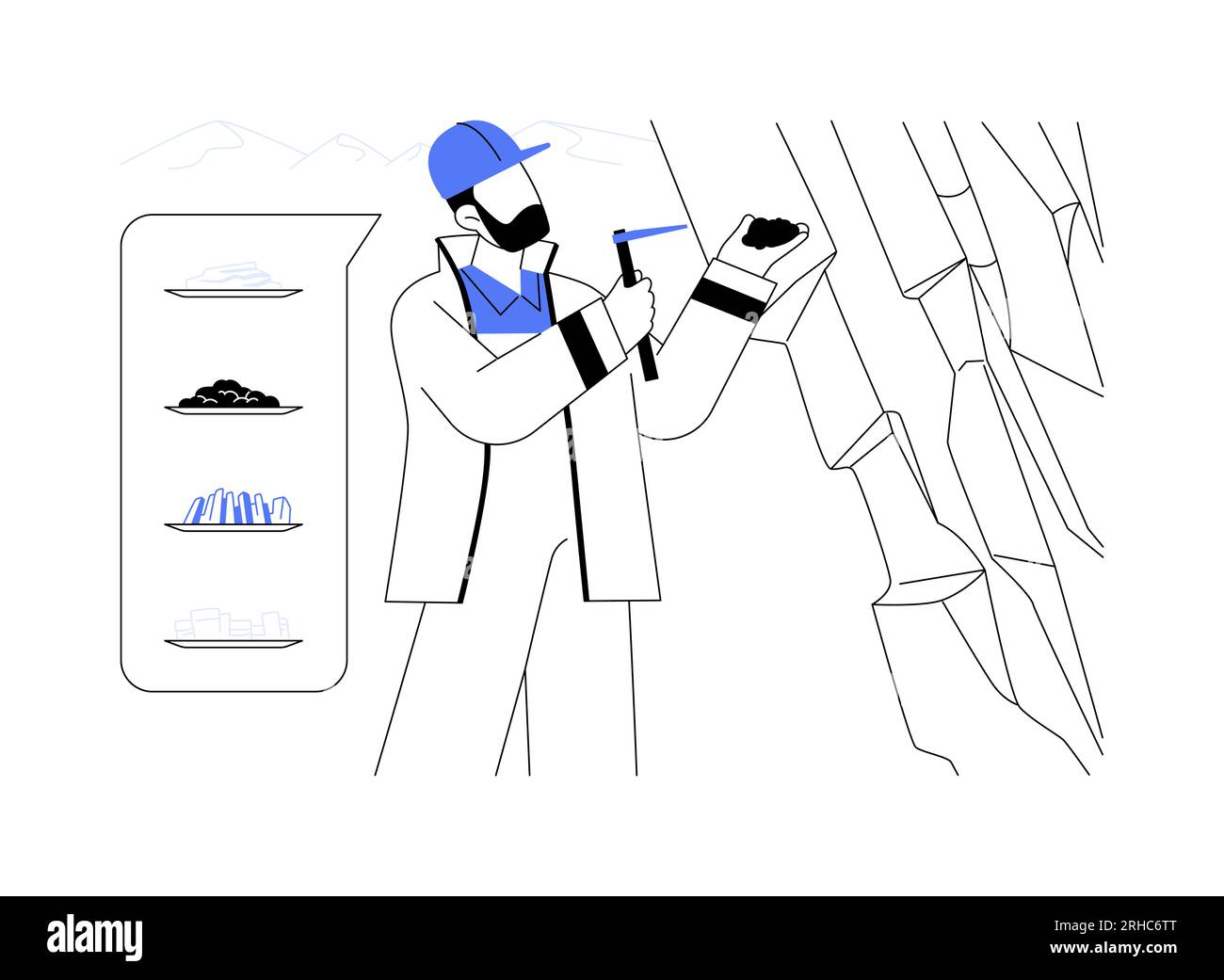 Illustrazione del vettore del concetto astratto di monitoraggio del suolo. Illustrazione Vettoriale