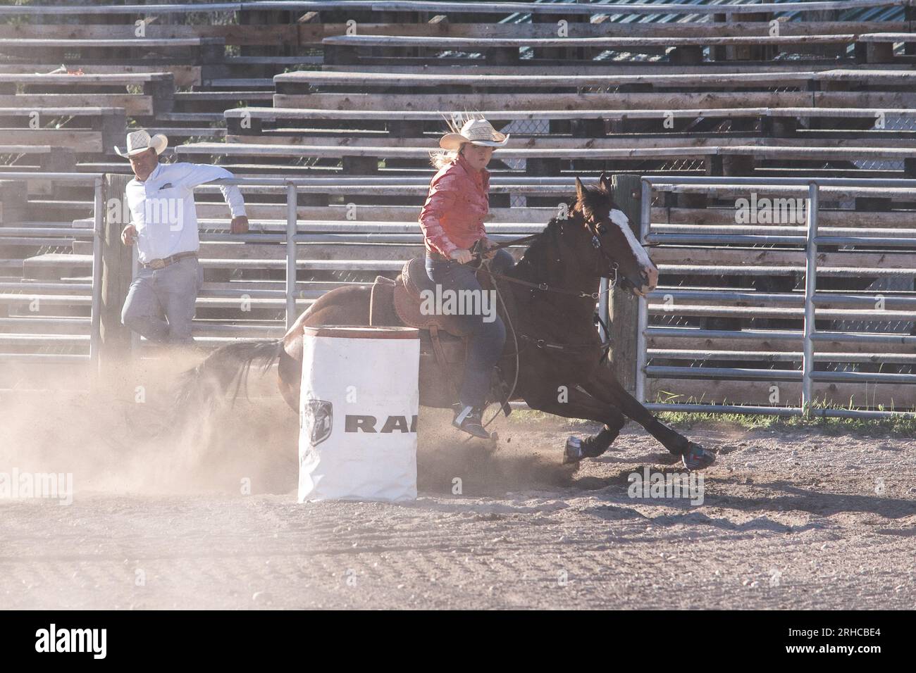 Augusta American Legion PRCA Rodeo Slack ad Augusta, MT- Estate 2019 Foto Stock