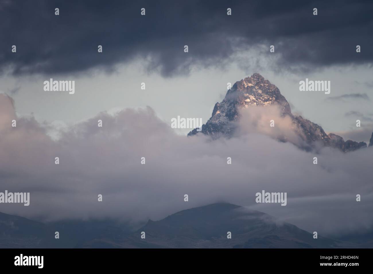 Mount Kenya di Ol Pejeta Conservancy, Kenya, Africa Foto Stock