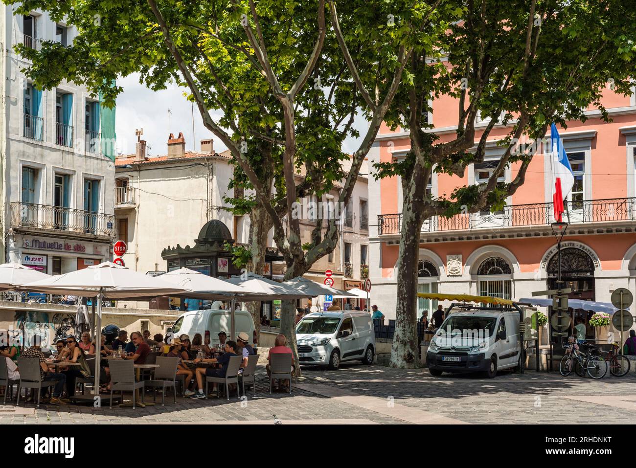 Place du Pouffre, Sete, Occitanie, Francia Foto Stock