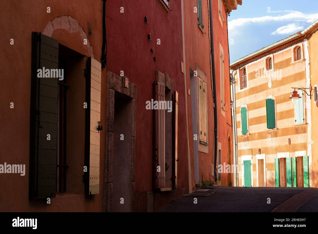 Street in Roussillon Provence, Francia Foto Stock