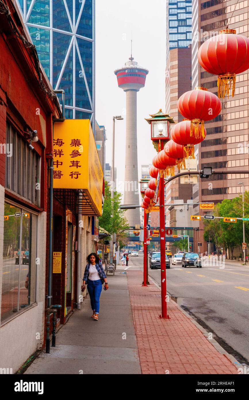 Calgary Downtown Stampede Festival Banff National Park, Canadian Rockies, Alberta, Canada. Banff National Park, Alberta, Canada Foto Stock