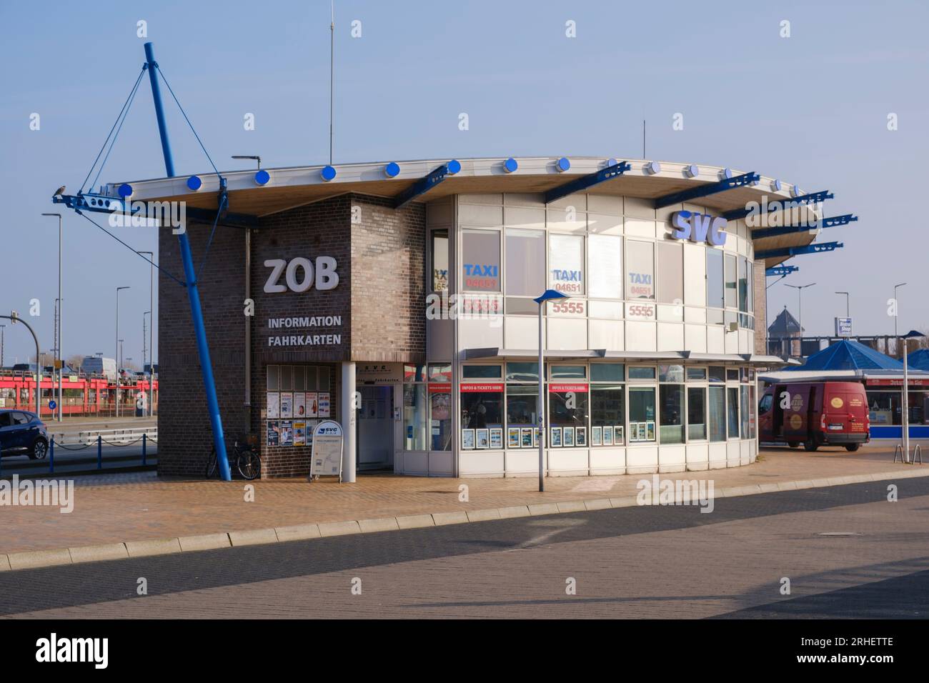 ZOB, stazione centrale degli autobus, Westerland, Sylt Foto Stock