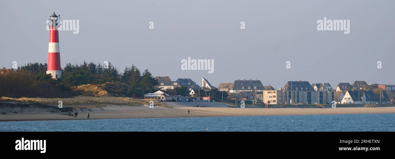 Faro sulla costa di Hörnum Foto Stock