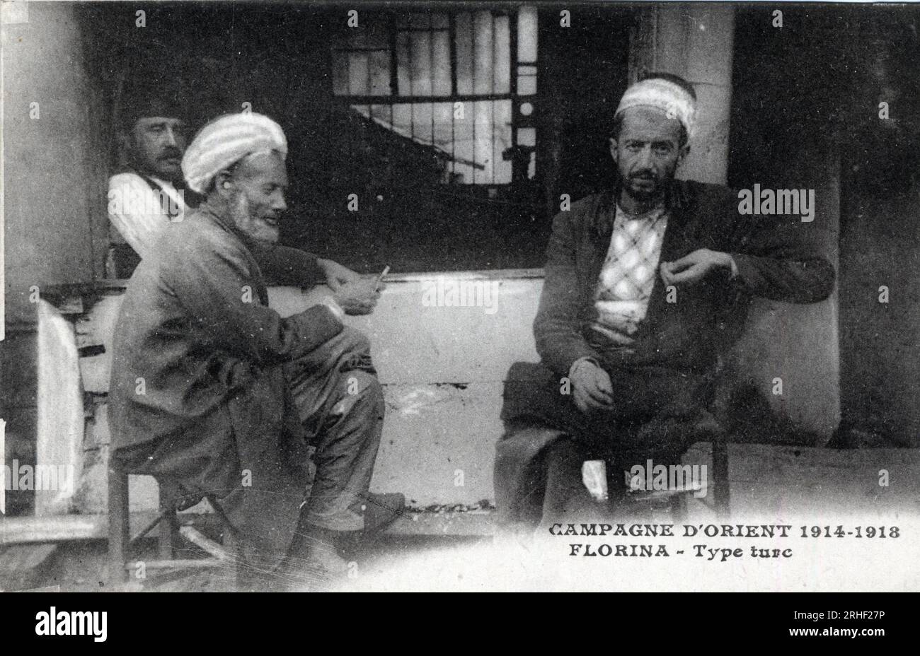 Serbie, Florina : hommes turcs - carte postale 1914-1918 Foto Stock