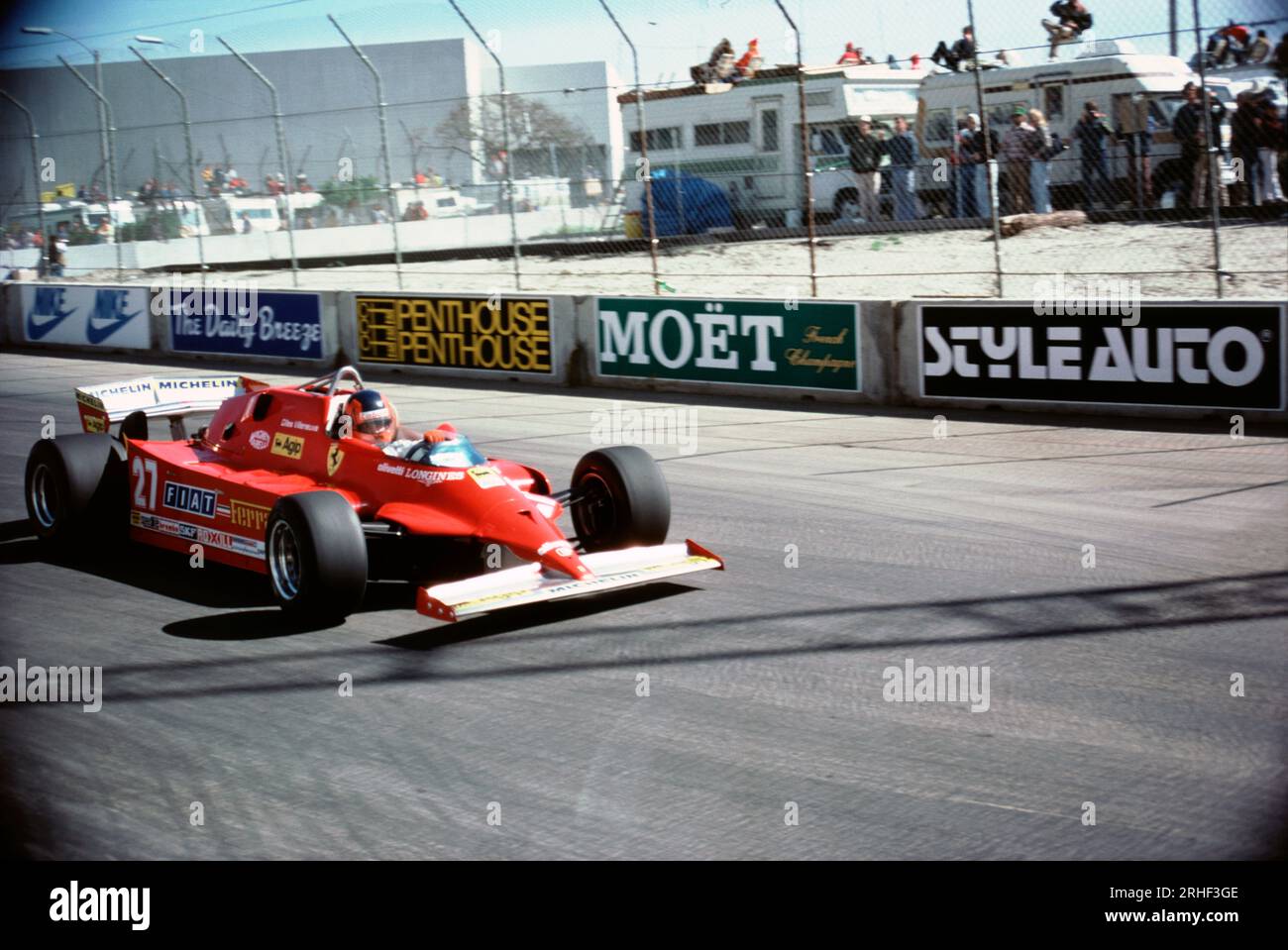 Gilles Villeneuve. 1981 Gran Premio Ovest degli Stati Uniti Foto Stock