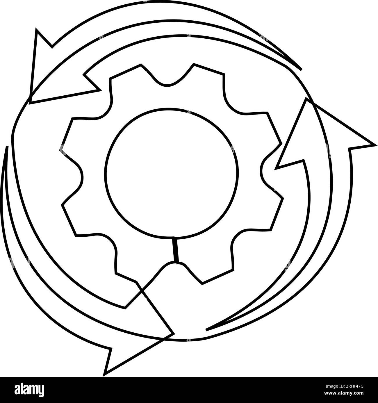 Tecnologia di riciclaggio. Segnale di riciclaggio dei rifiuti riciclabili Illustrazione Vettoriale