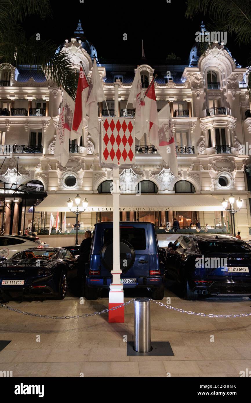 Hotel de Paris in Piazza del Casinò, Monte Carlo, Monaco Foto Stock