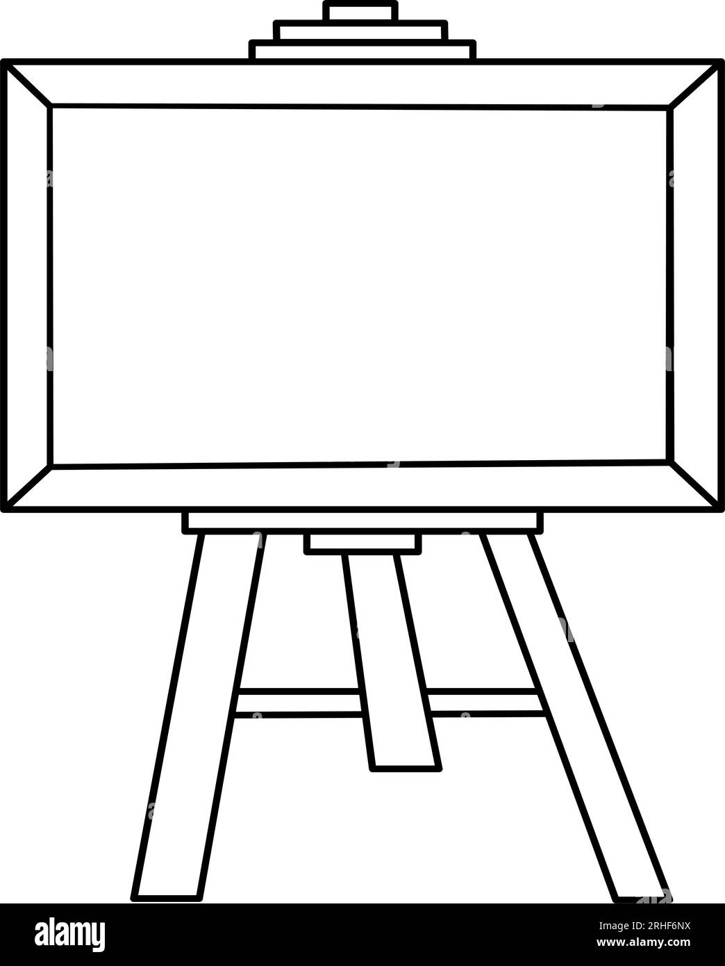 Lavagna bianca. Materiale scolastico. Alimentazione arte vettoriale. Illustrazione Vettoriale