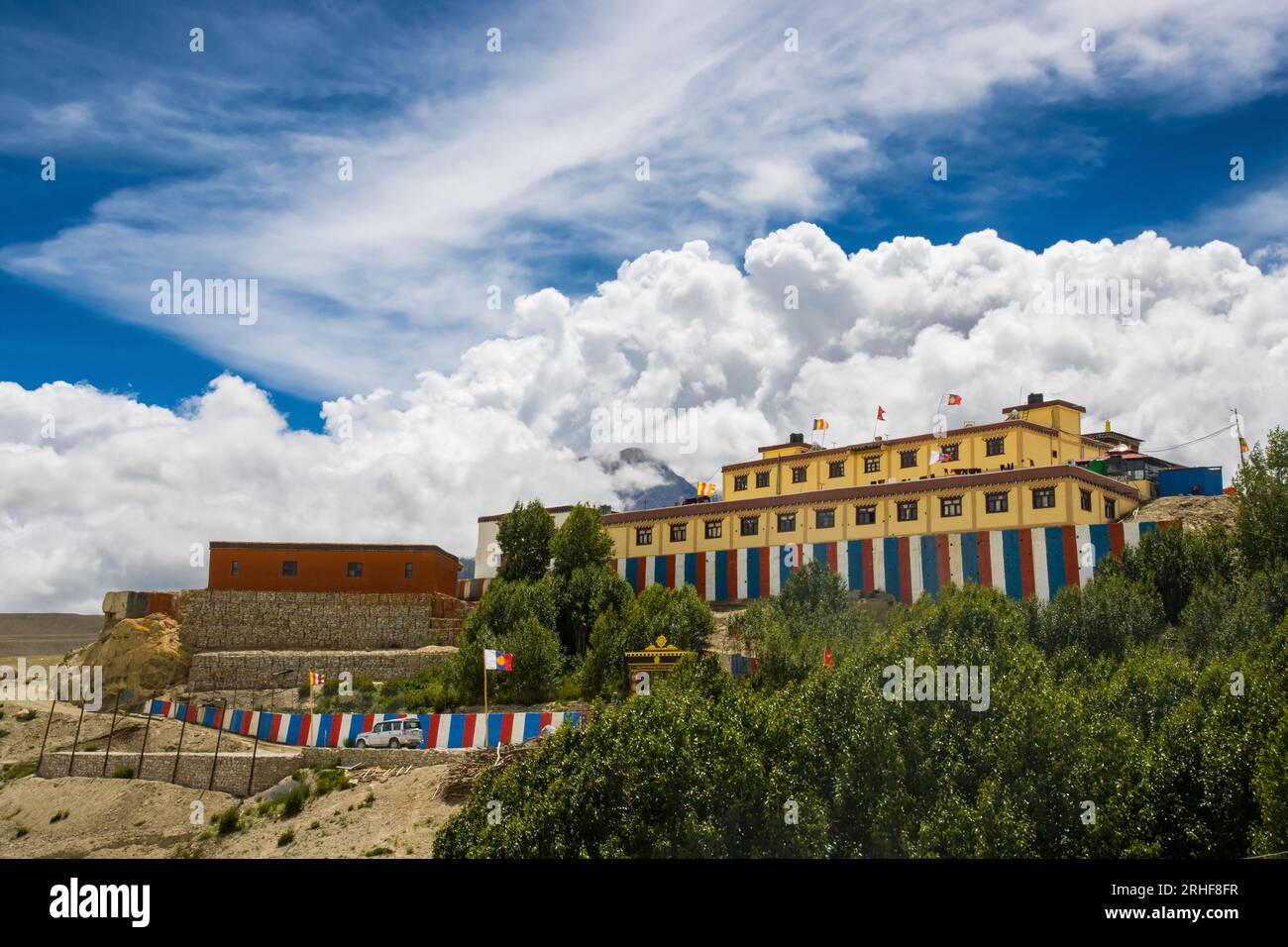 Monastero Namgyal Gompa nel deserto di lo Manthang dell'alta Mustang nell'Himalaya del Nepal Foto Stock