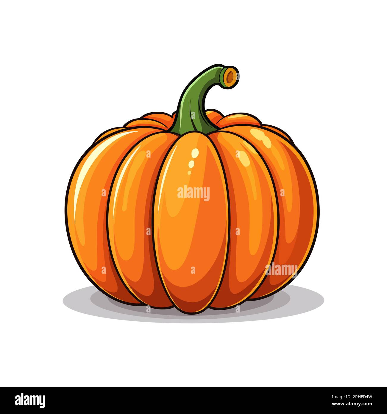 Zucca. halloween autunnale su sfondo bianco. Illustrazione vettoriale Illustrazione Vettoriale