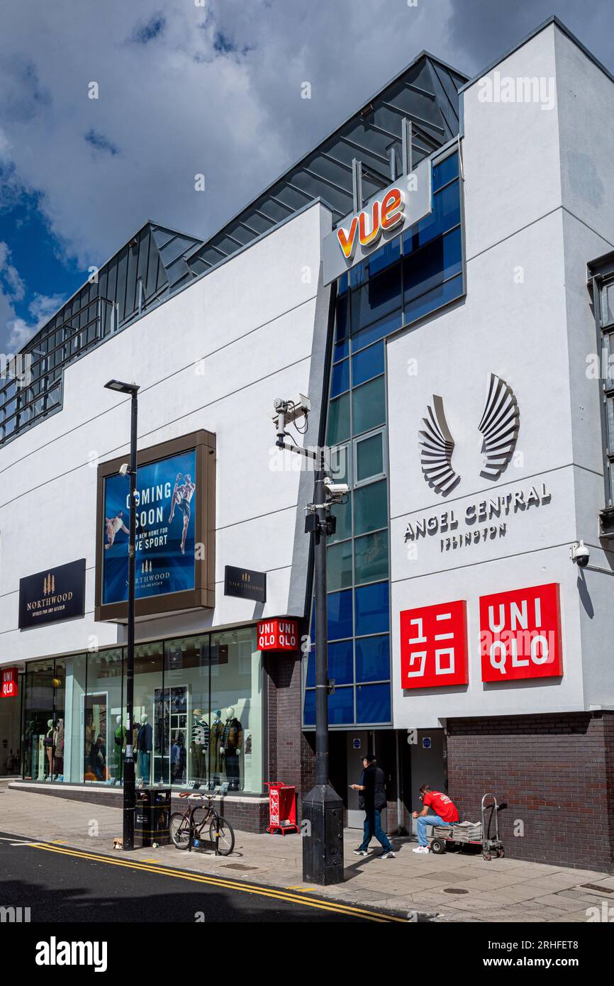 Angel Central Islington London - l'Angel Central Shopping Centre ha riaperto nel 2021 dopo una ristrutturazione di 16 milioni di sterline. CBRE investitori globali. Foto Stock