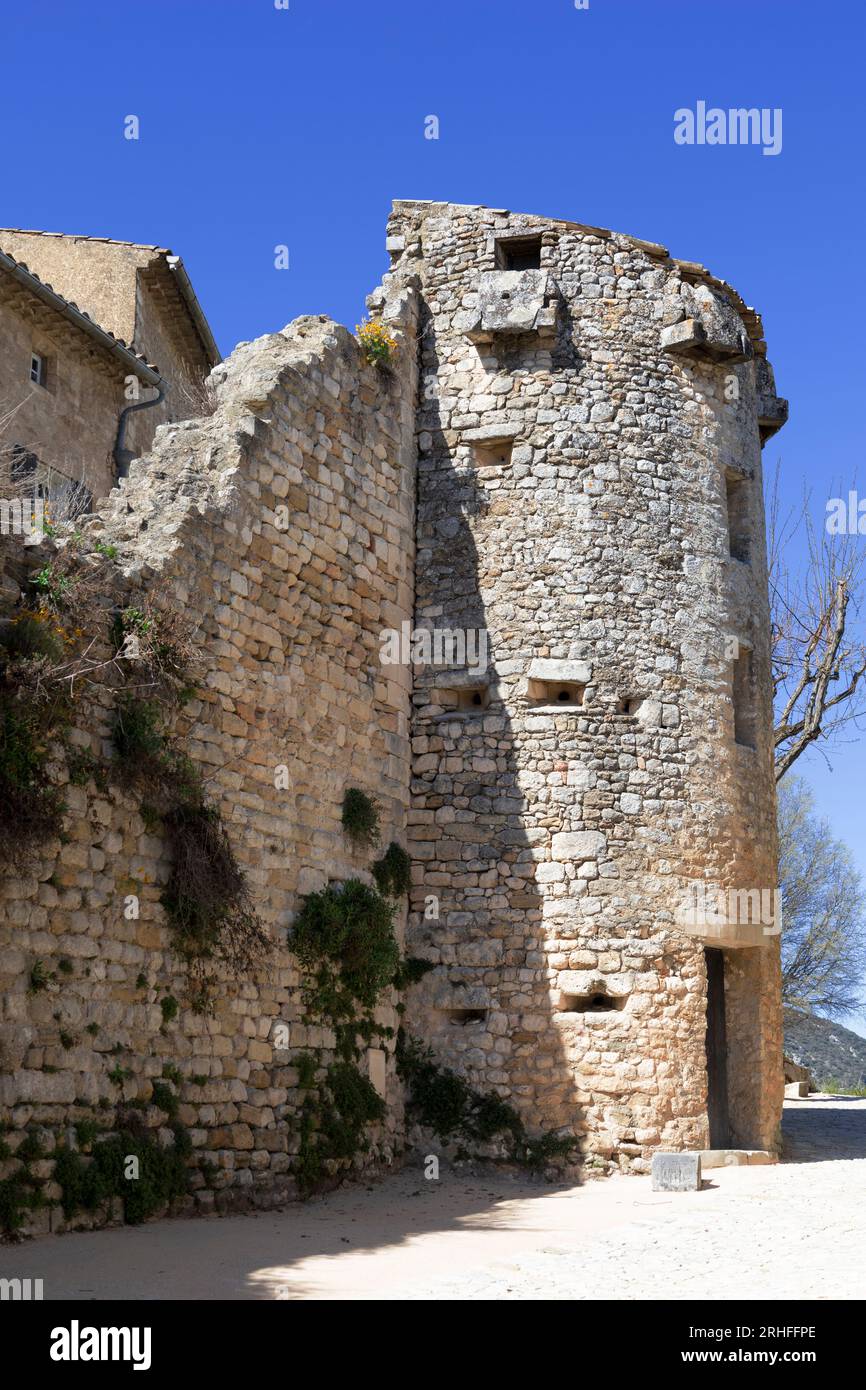 Architettura all'Oppède le Vieux, Provence, Francia Foto Stock