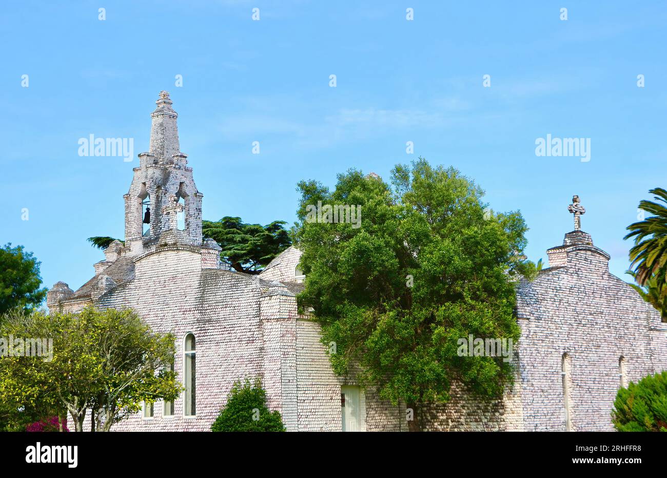 Cappella di San Sebastiano Isola la Toja Pontevedra Galizia Spagna Foto Stock