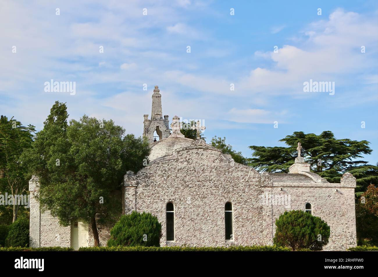 Cappella di San Sebastiano Isola la Toja Pontevedra Galizia Spagna Foto Stock