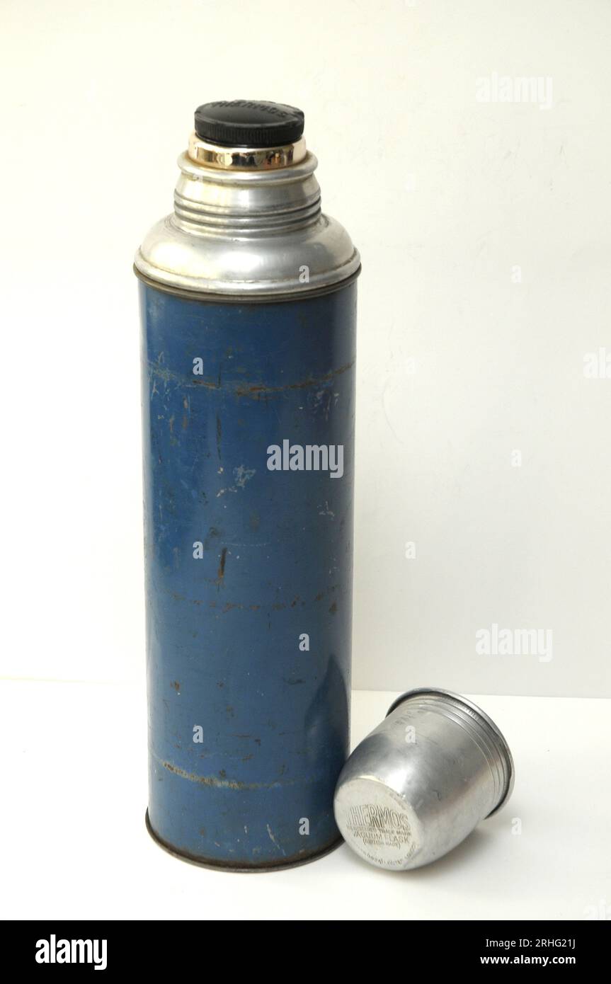 Matraccio sottovuoto; British Made; Thermos; marchio commerciale Foto Stock