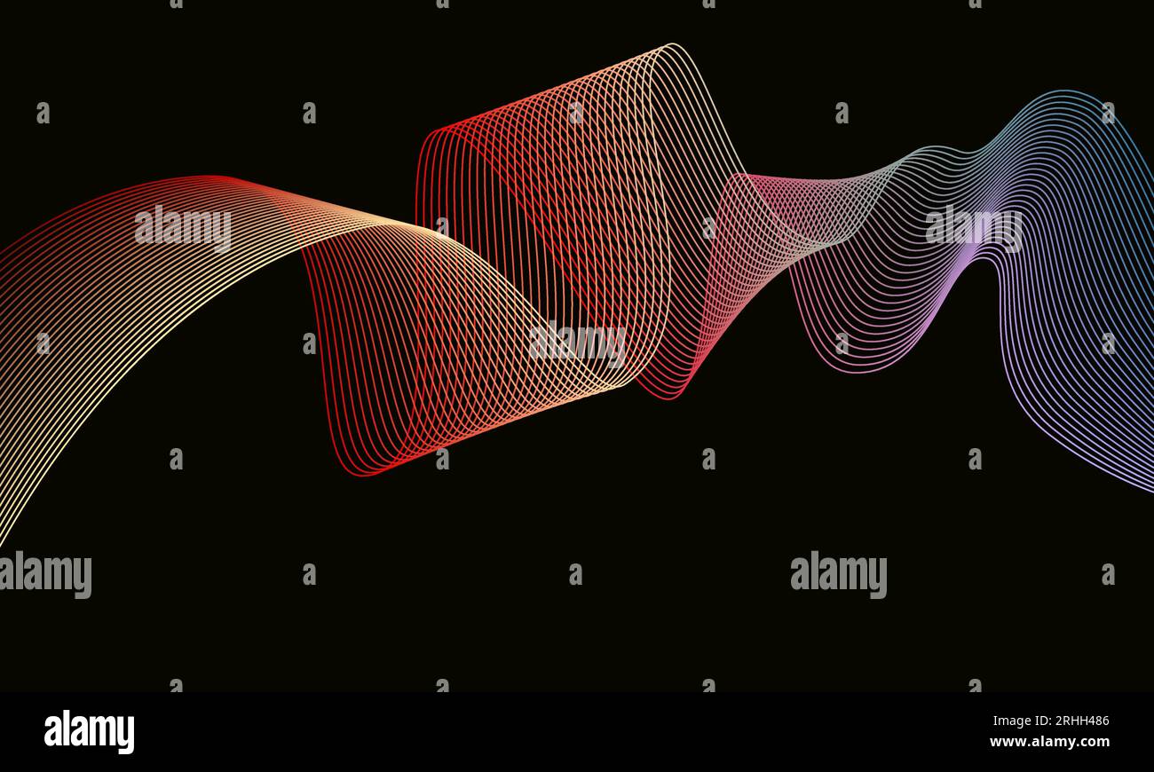red light wave abstract background. eps 10 vector. Illustrazione Vettoriale