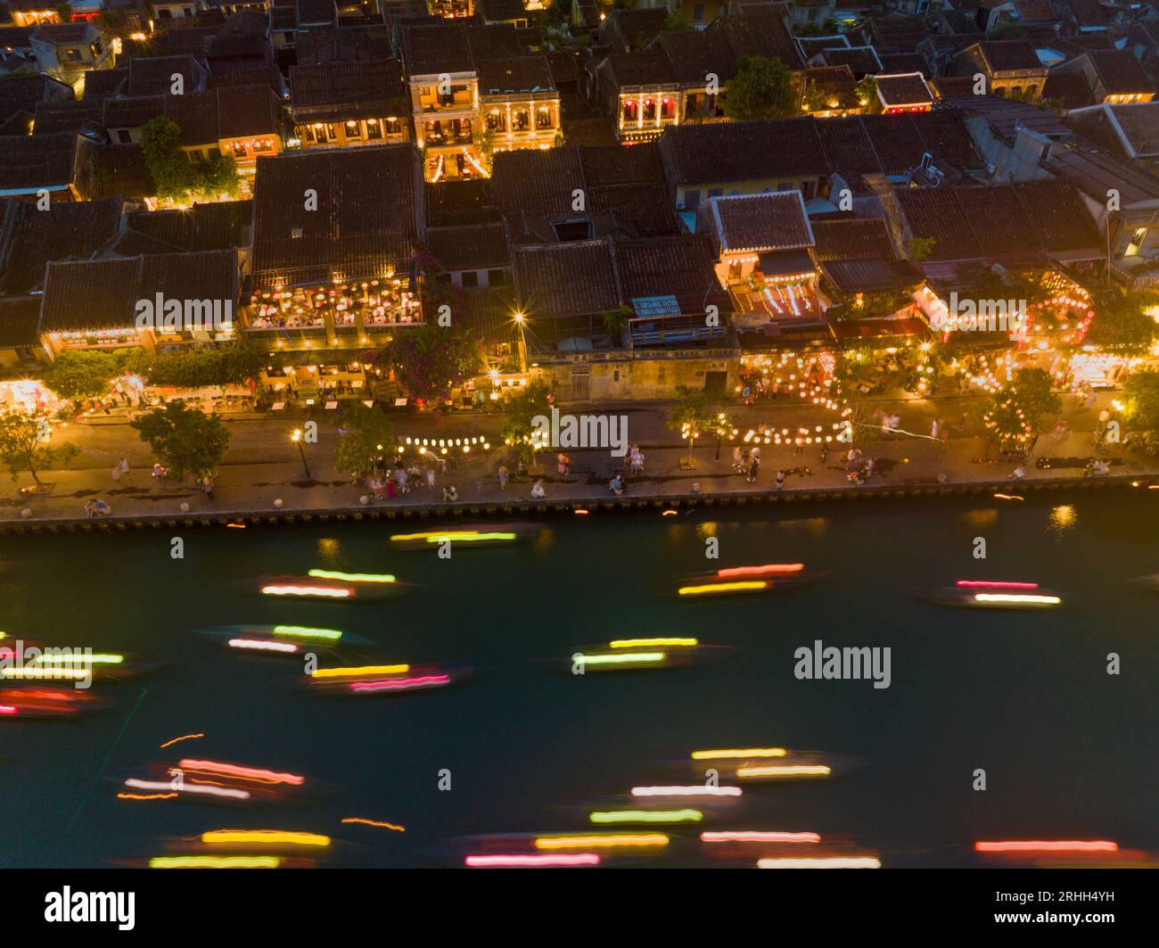 17 giugno 2023: Vista panoramica dell'antica città di Hoi An, provincia di Quang Nam, Vietnam Foto Stock