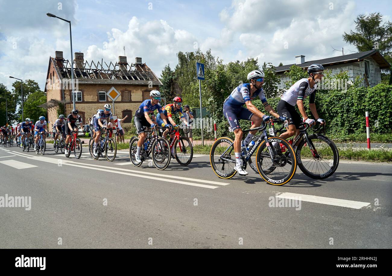 Gara ciclistica Tour de Pologne, 1° tappa, 29 luglio 2023, Poznan, Polonia Foto Stock