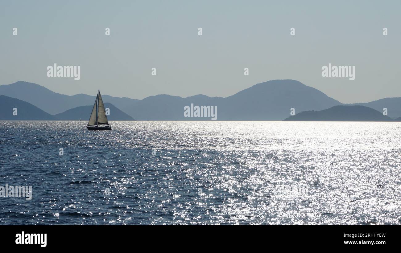 crociera in barca a vela Foto Stock