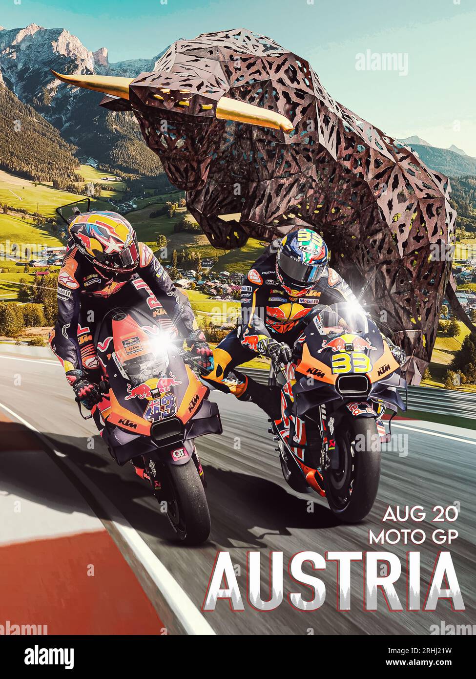 Poster di gara Austrian Moto GP 2023 Foto Stock