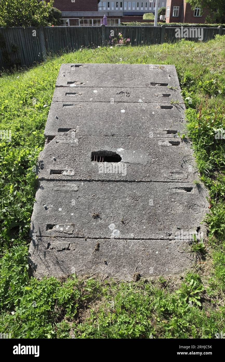 Bunker difensivo tedesco della seconda guerra mondiale a Rømøgade, Esbjerg, Danimarca. Foto Stock