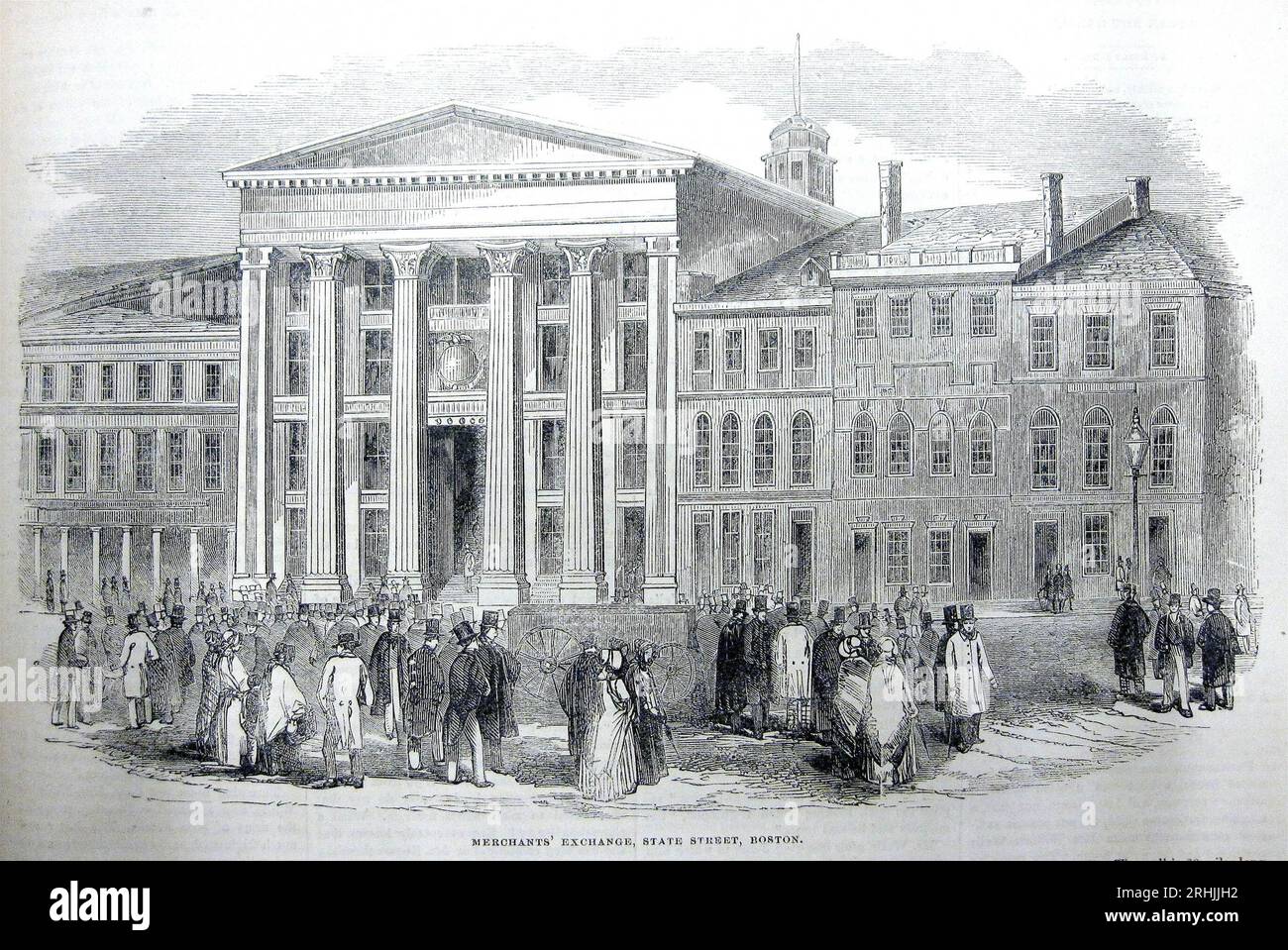 Merchant's Exchange, Boston ma, in: Gleason's Pictorial 1852 Foto Stock