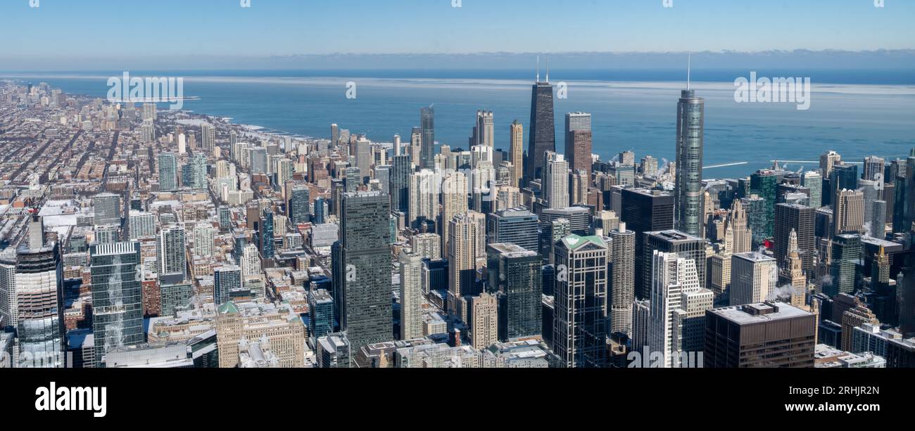 Skyline di Chicago Foto Stock