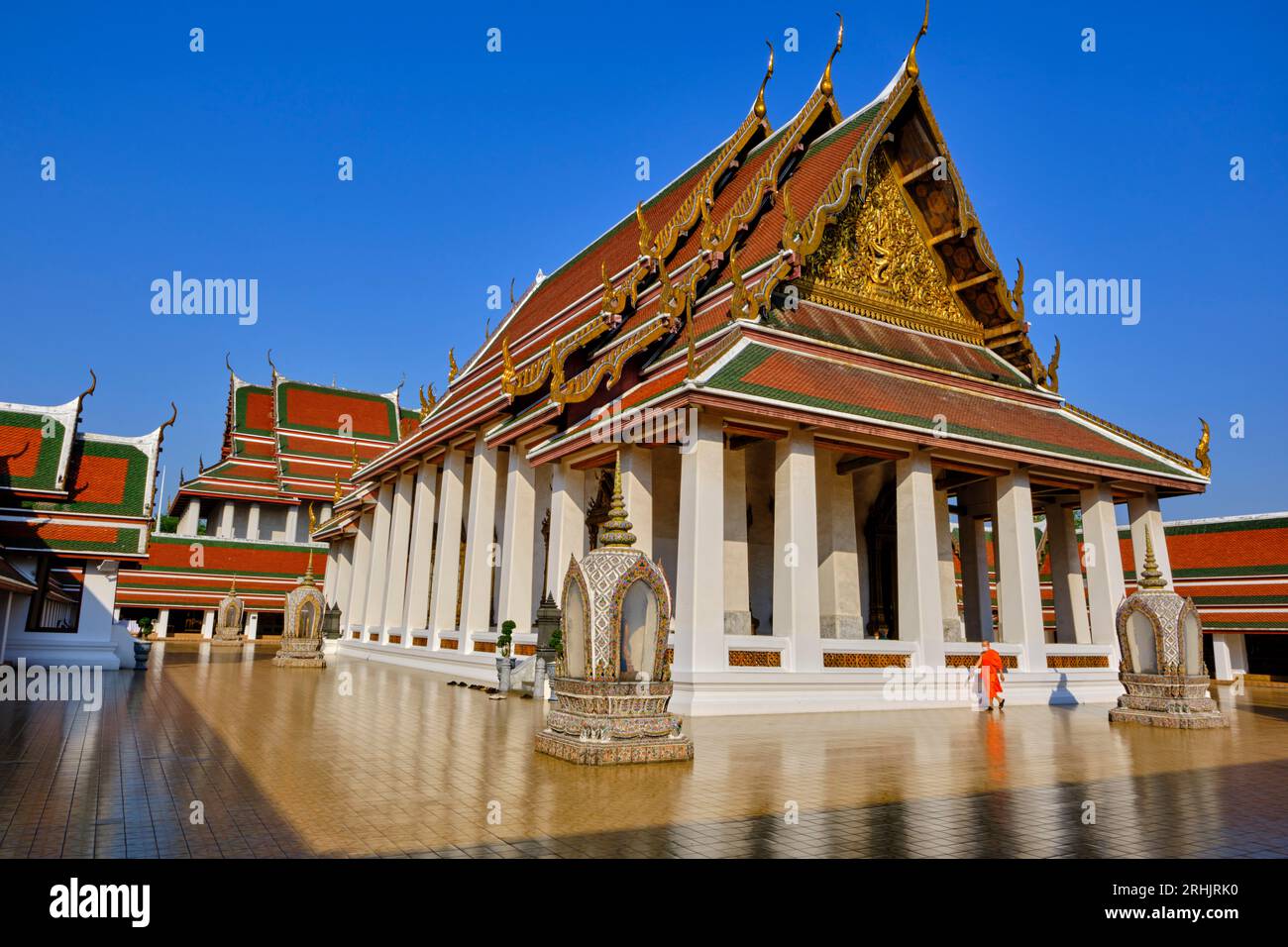 Thailandia, Bangkok, Wat Saket conosciuto anche come il Tempio del Monte d'Oro Foto Stock