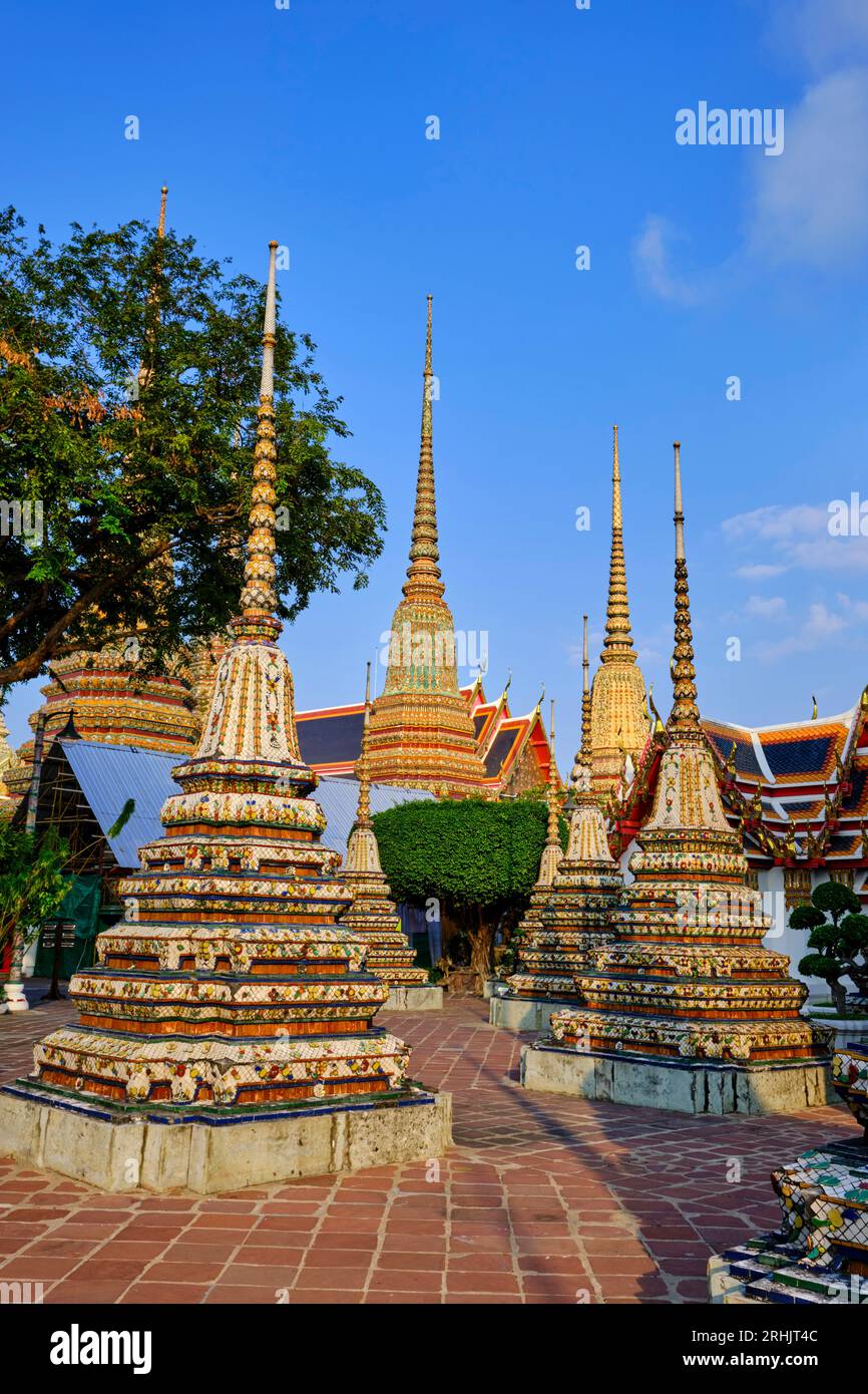 Thailandia, Bangkok, Wat Pho, dormendo Tempio del Buddha Foto Stock