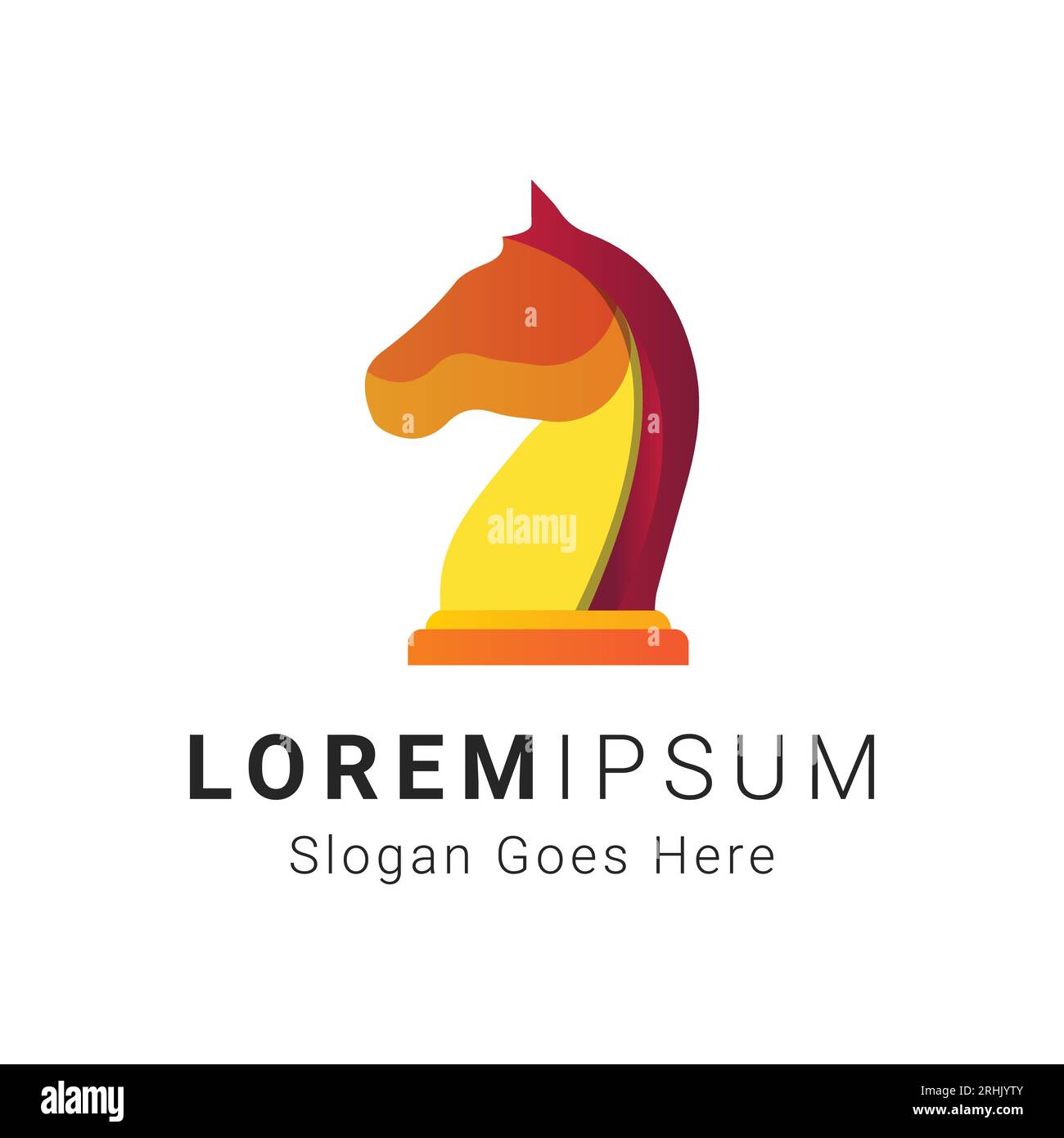 Logo Horse Knight logo logo Chess Horse logo Power Symbol Illustrazione Vettoriale