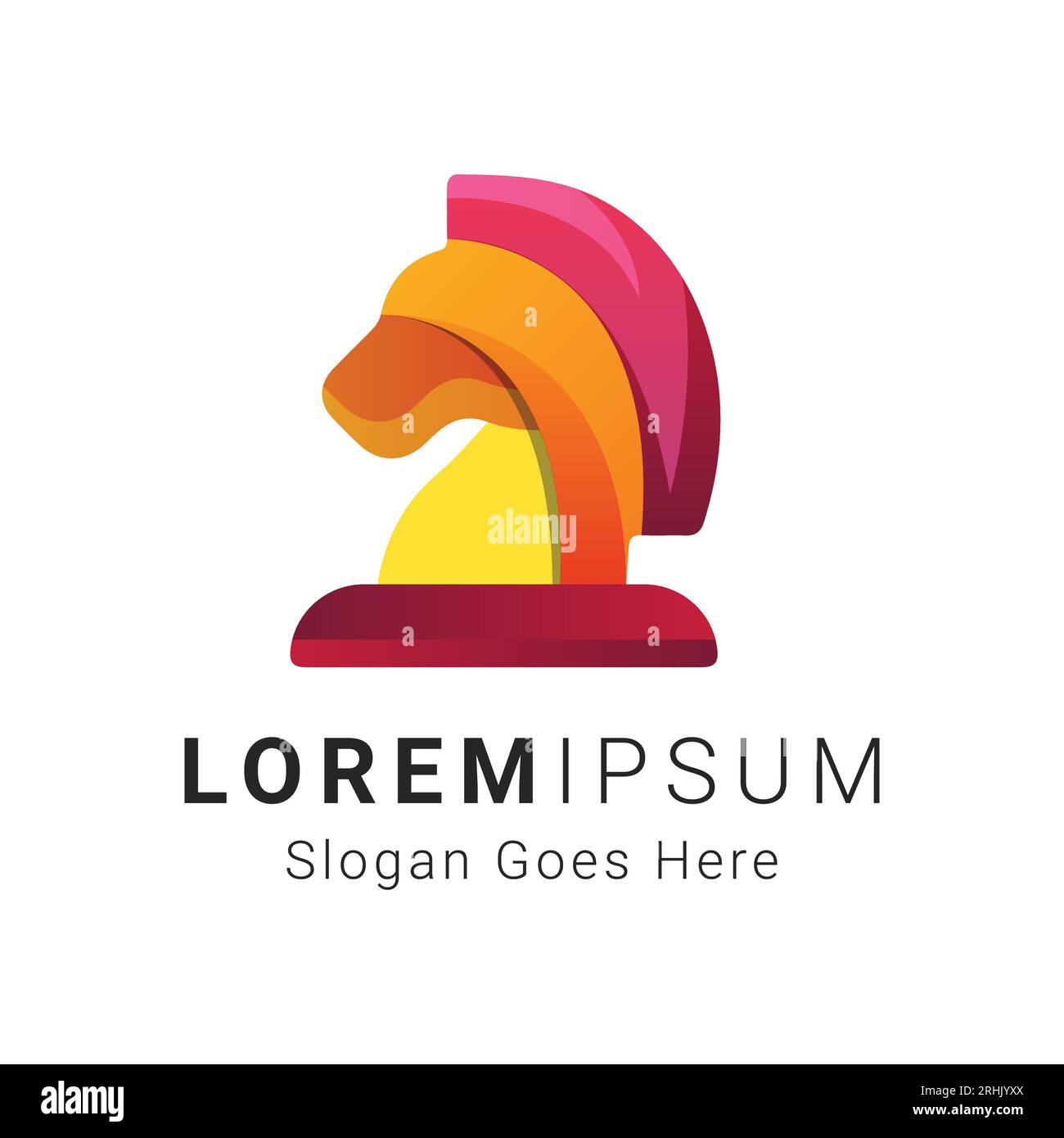 Logo Horse Knight logo logo Chess Horse logo Power Symbol Illustrazione Vettoriale