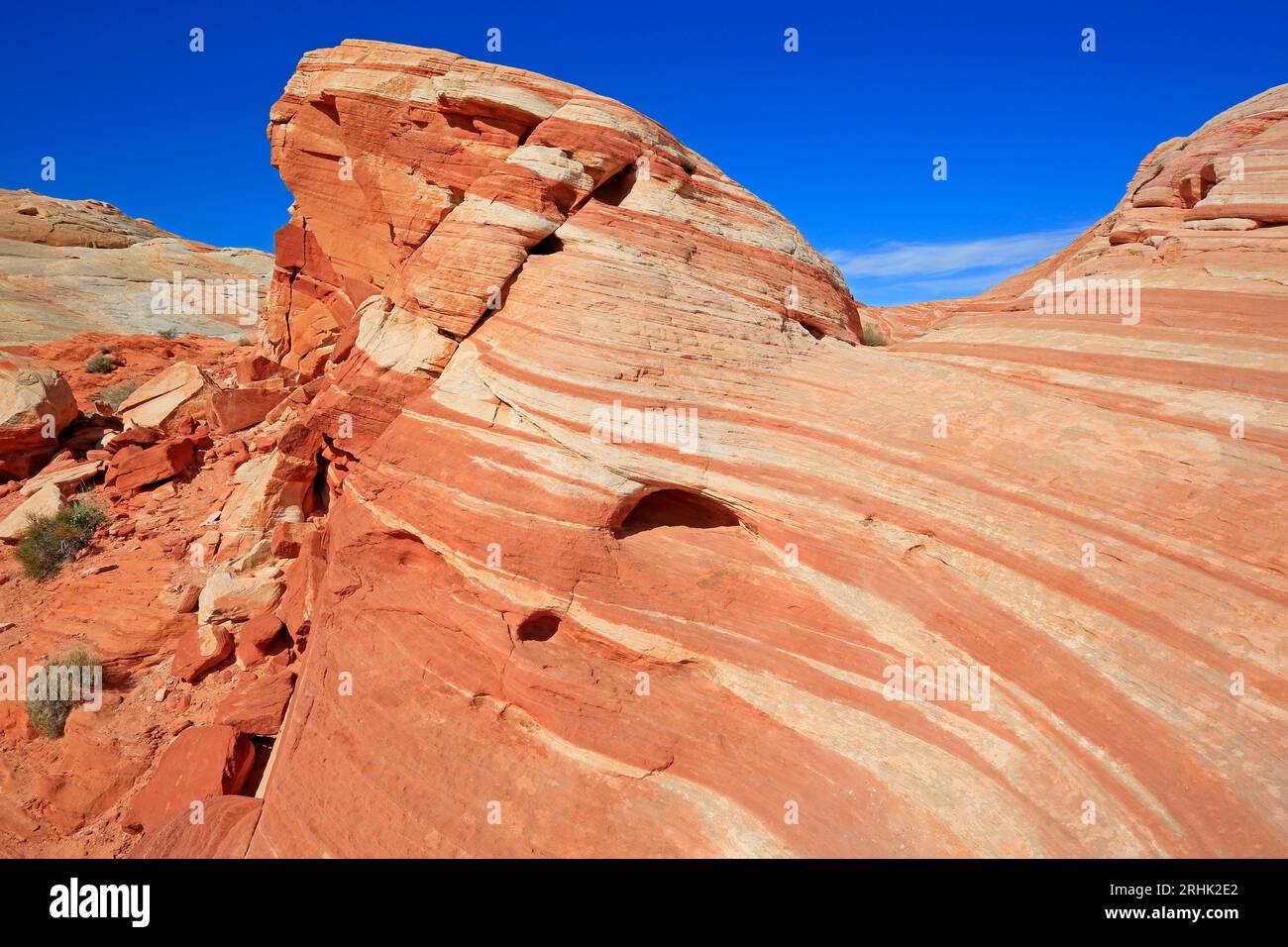 Primo piano Fire Wave - Valley of Fire State Park, Nevada Foto Stock