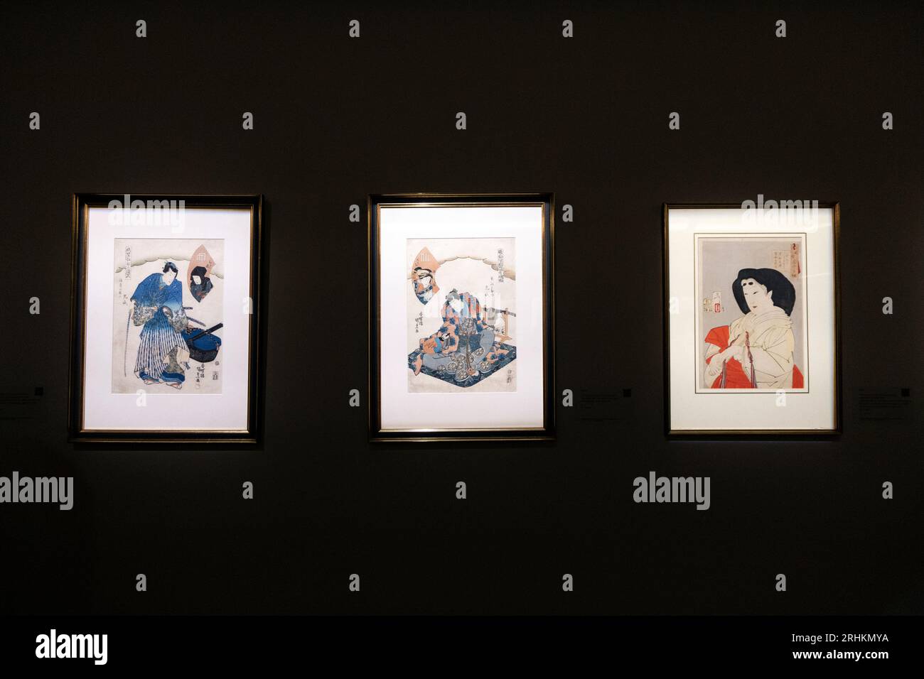 Stampe in legno giapponesi del XIX secolo di Freddie Mercury alla mostra Sotheby's A World of His Own, Londra, Regno Unito Foto Stock
