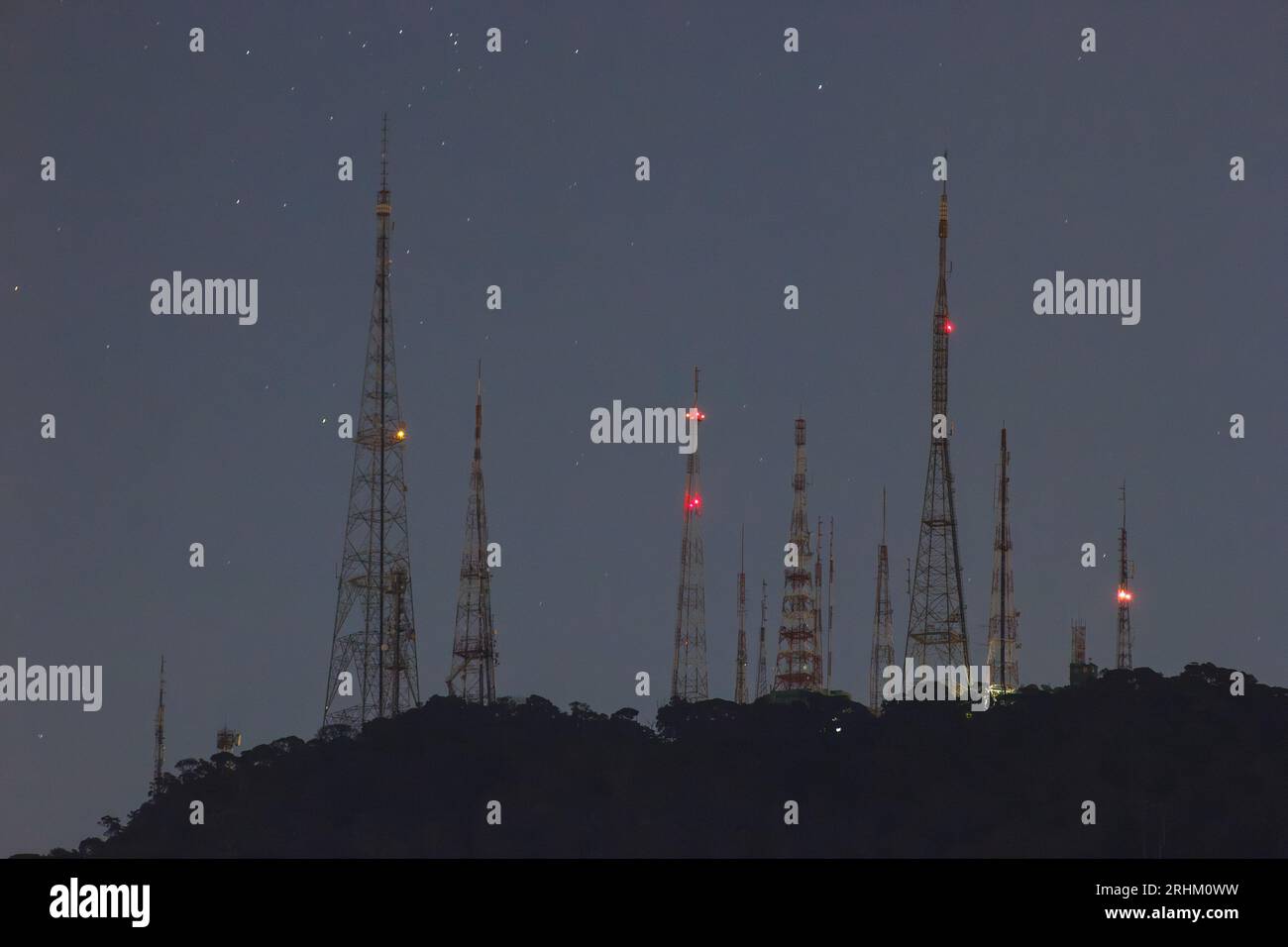 Vista delle antenne sumare a rio de Janeiro, brasile. Foto Stock