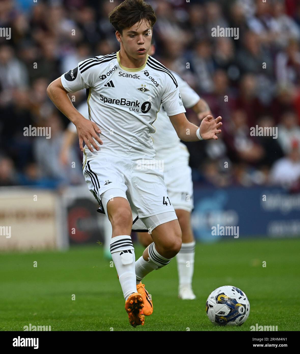 Tynecastle Park. Edinburgh.Scotland.UK, 17 agosto 23 Hearts contro Rosenborg UEFA Europa Conference League Match. Sverre Nypan di Rosenborg BK credito: eric mccowat/Alamy Live News Foto Stock