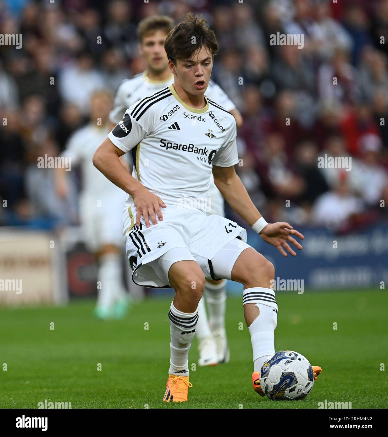 Tynecastle Park. Edinburgh.Scotland.UK, 17 agosto 23 Hearts contro Rosenborg UEFA Europa Conference League Match. Sverre Nypan di Rosenborg BK credito: eric mccowat/Alamy Live News Foto Stock