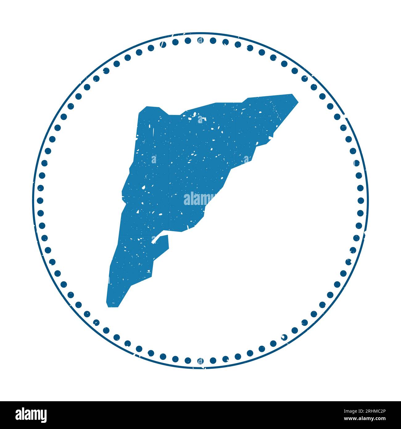 Adesivo Salt Cay, Isole Turks. Timbro da viaggio con mappa dell'isola, illustrazione vettoriale. Illustrazione Vettoriale