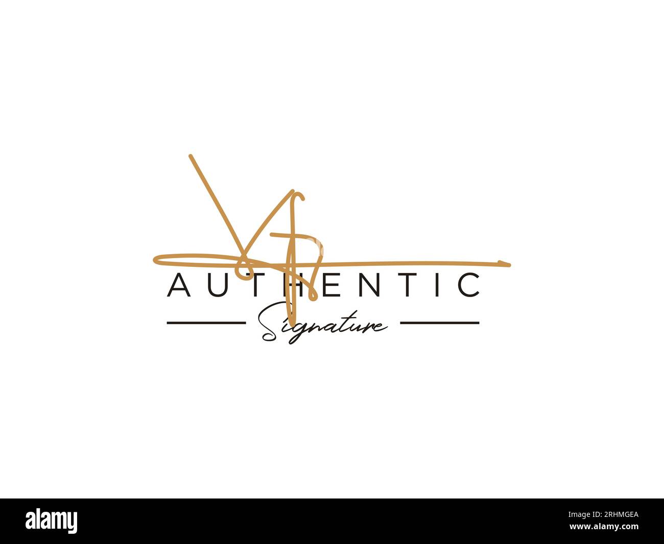 Vettore modello logo firma VF. Illustrazione Vettoriale