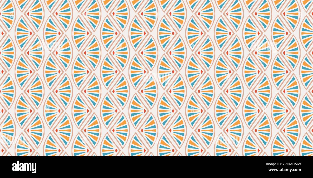 Modello giapponese senza cuciture. Motivo ondulato ornamento geometrico tradizionale giapponese. Strisce decorative per il confezionamento alla moda, elementi asiatici e cinesi. Illustrazione Vettoriale