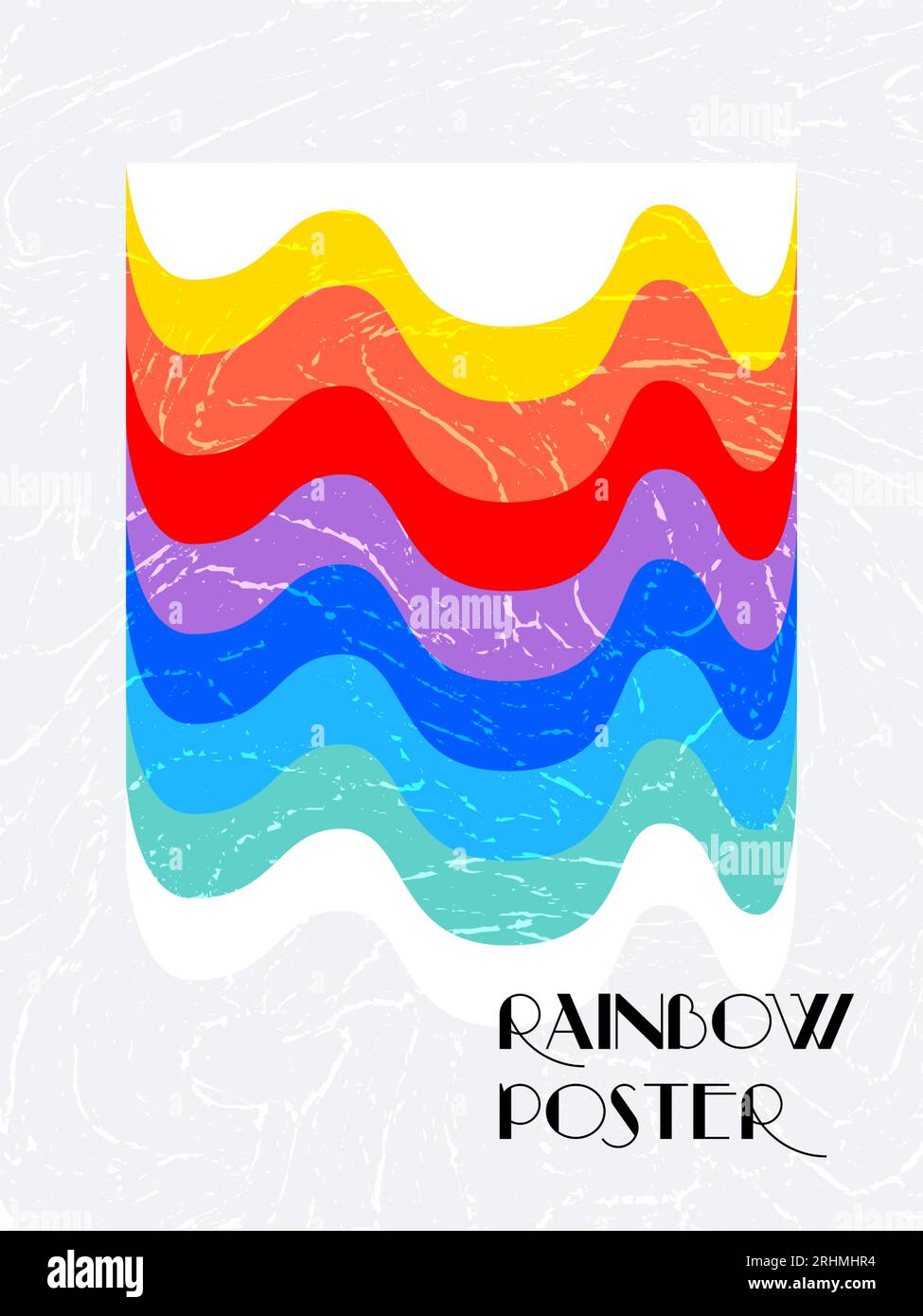 Design poster arcobaleno Illustrazione Vettoriale