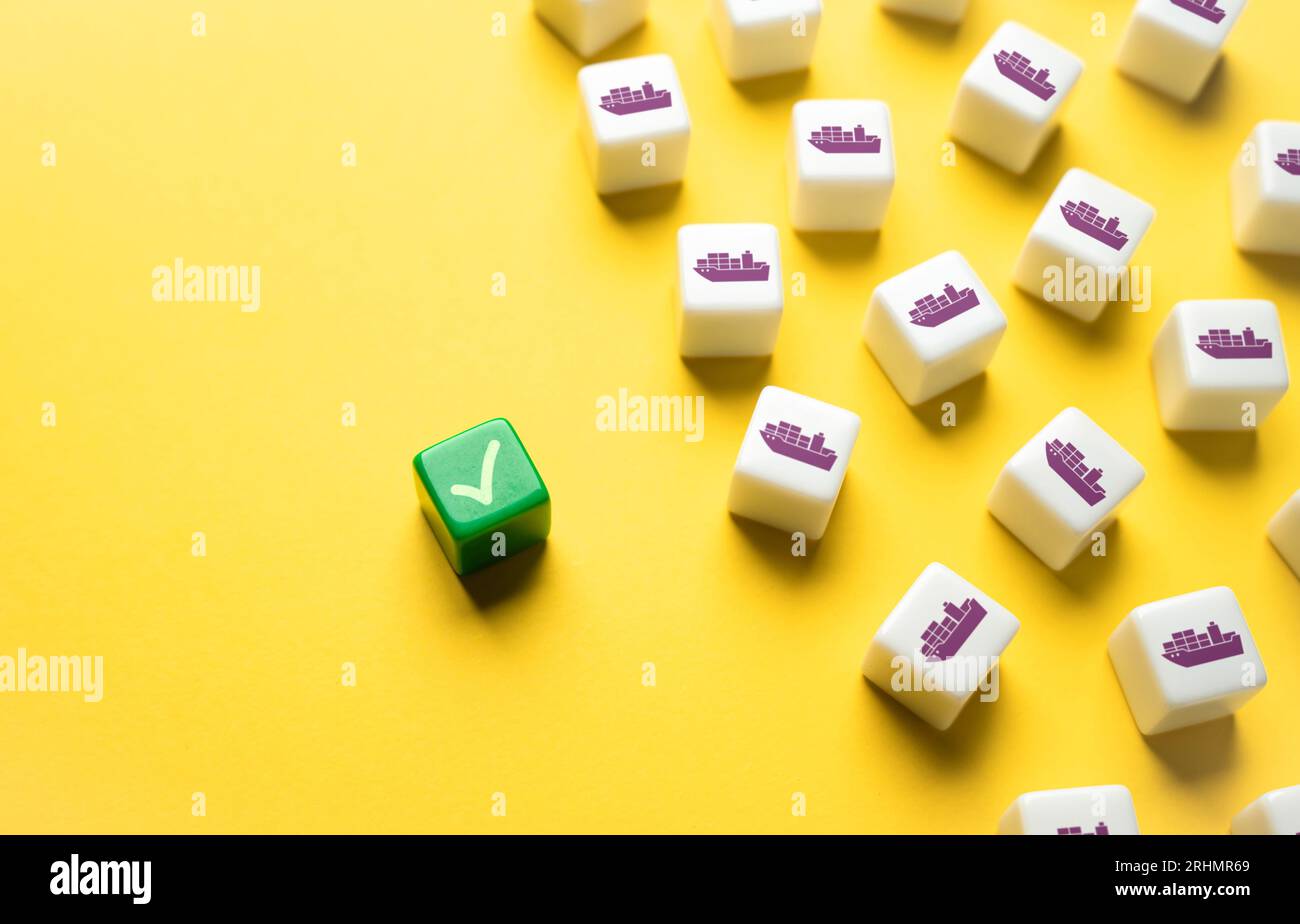 Autorizzazione per rotte marittime, revoca del blocco e embargo. Eliminazione delle minacce alle navi da carico e alla logistica. Sbloccare i porti, guerra economica. Insur Foto Stock